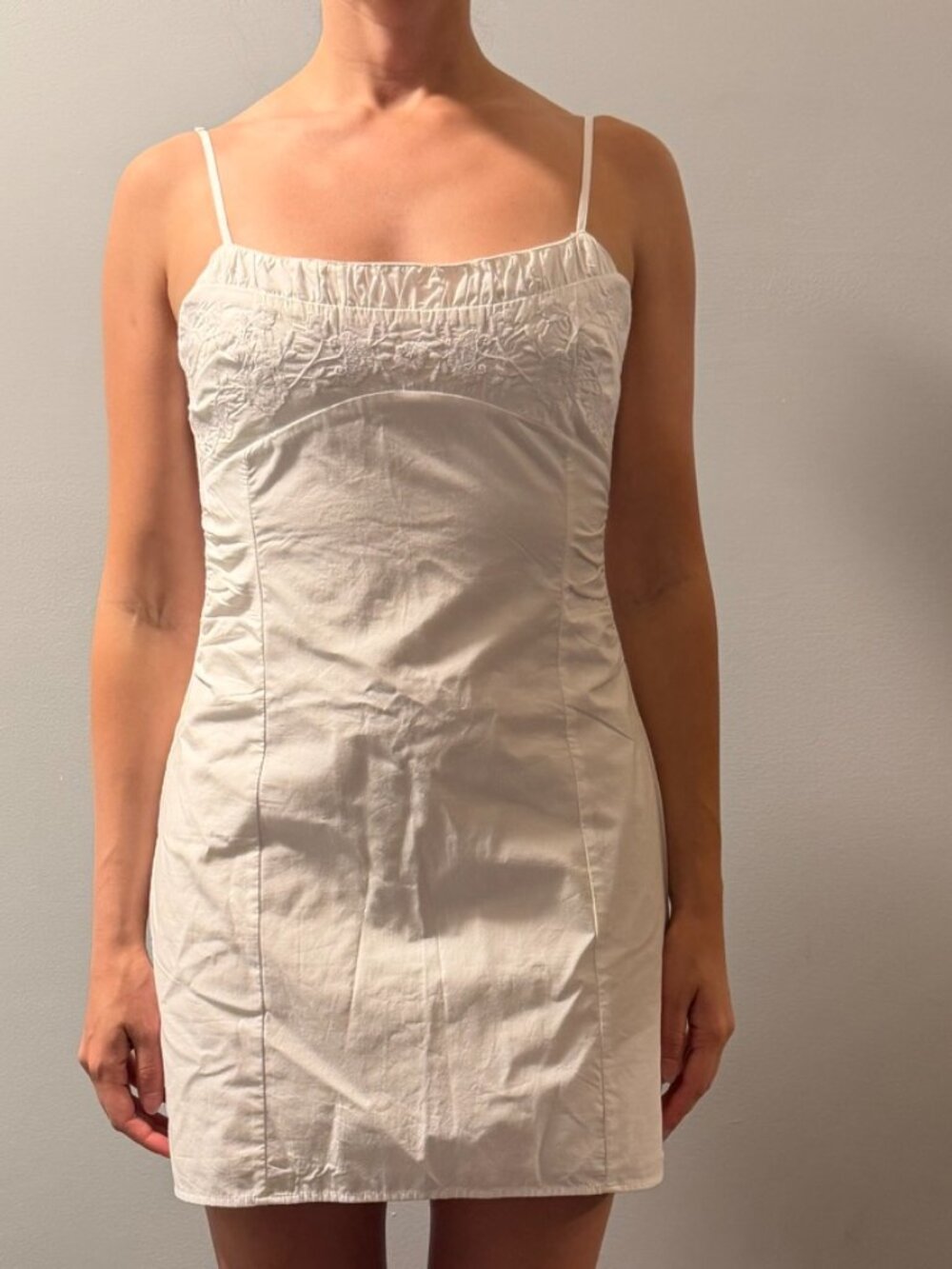 NWT Zara Poplin White Mini Dress, Size M